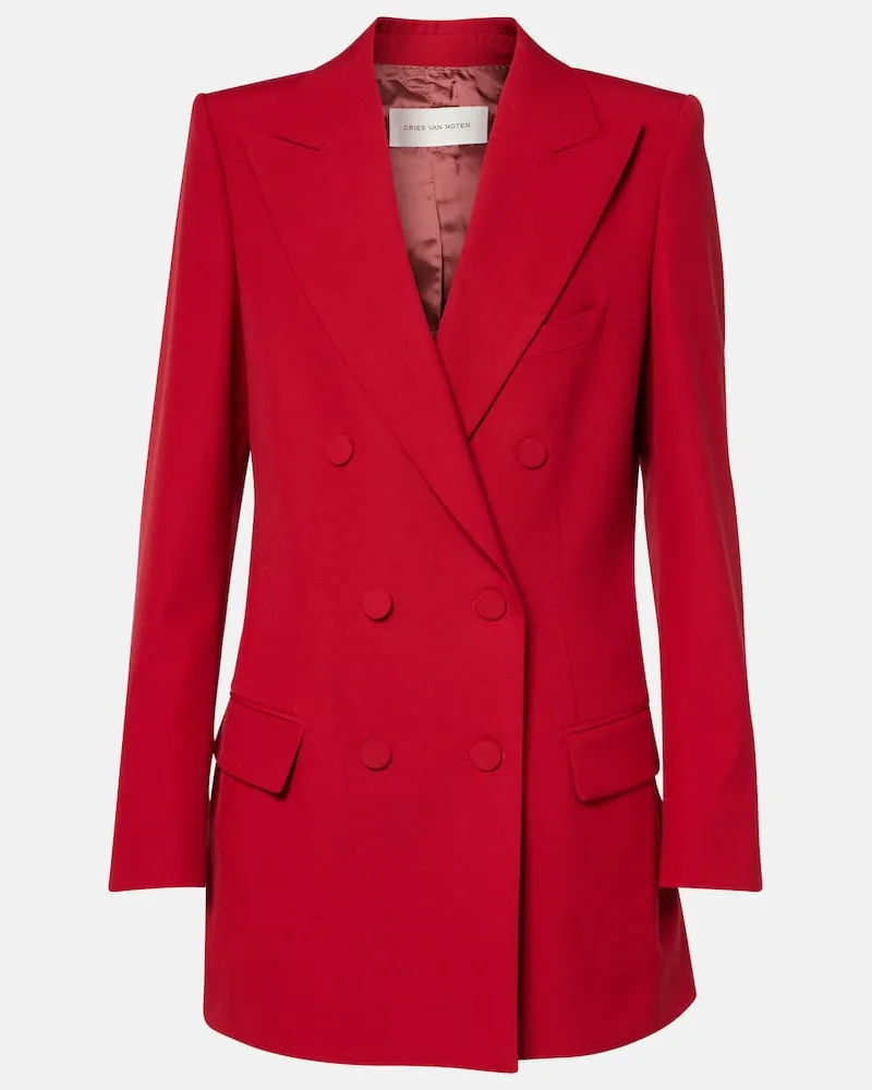 Dries van Noten Blazer aus Wolle Rot