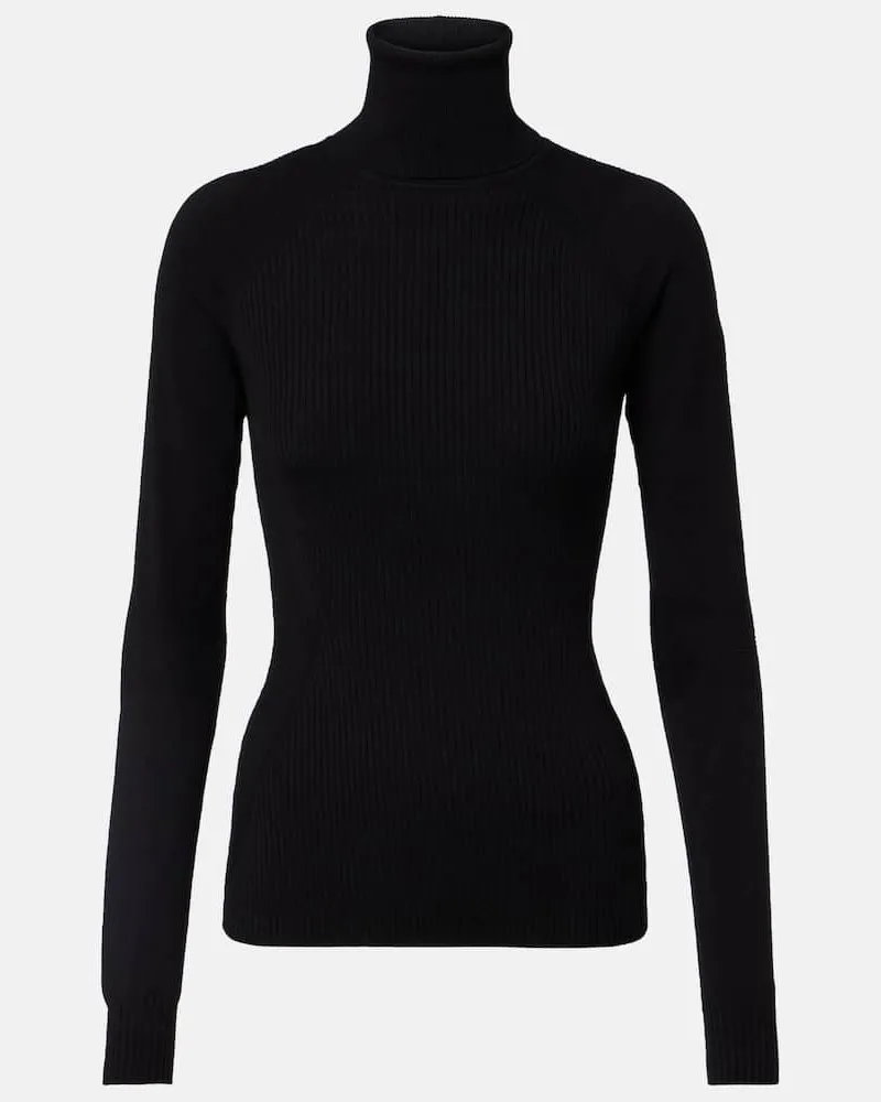 Moncler Rollkragenpullover aus einem Wollgemisch Schwarz