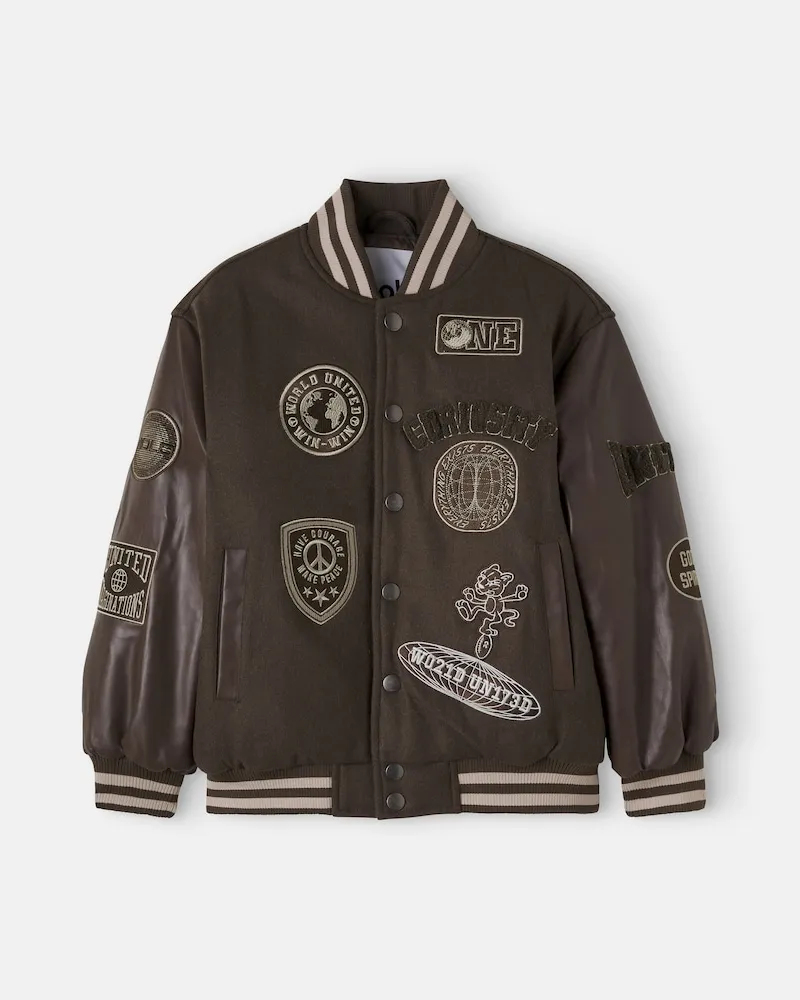 Molo Collegejacke Hani aus einem Wollgemisch Braun