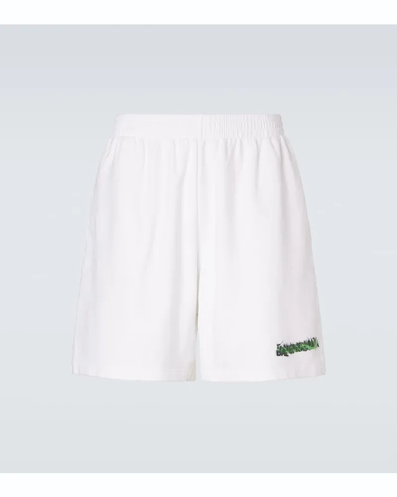 Balenciaga Shorts aus Baumwolle Weiß