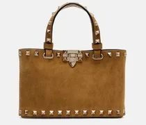 Henkeltasche Rockstud Mini aus Veloursleder