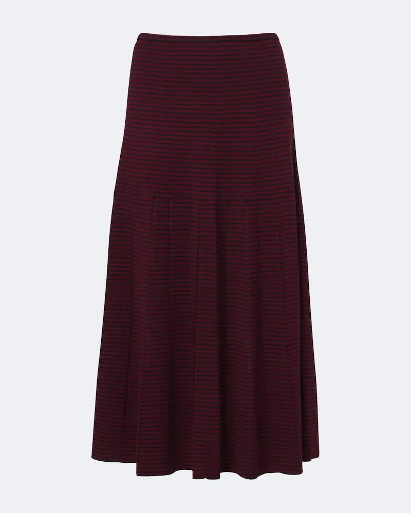 Proenza Schouler Midirock Phyllis aus Wolle und Baumwolle Burgunderrot