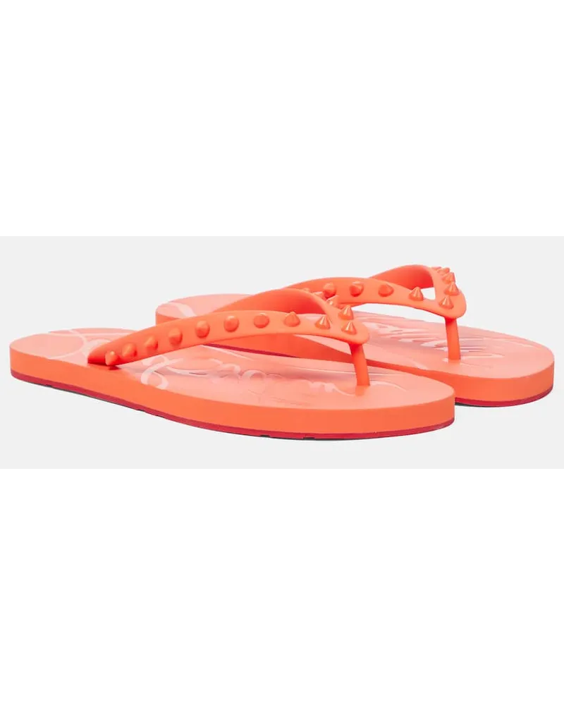 Christian Louboutin Sandalen Loubi Flip Orange