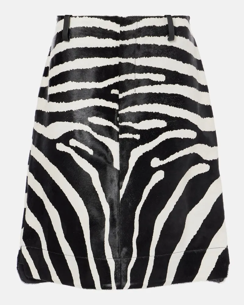 Jacquemus Minirock Tozzi aus Kalbshaar Schwarz