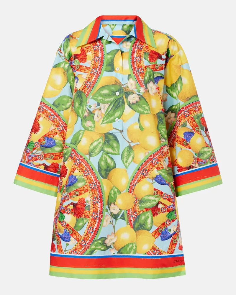 Dolce & Gabbana Bedrucktes Hemdblusenkleid Multicolor