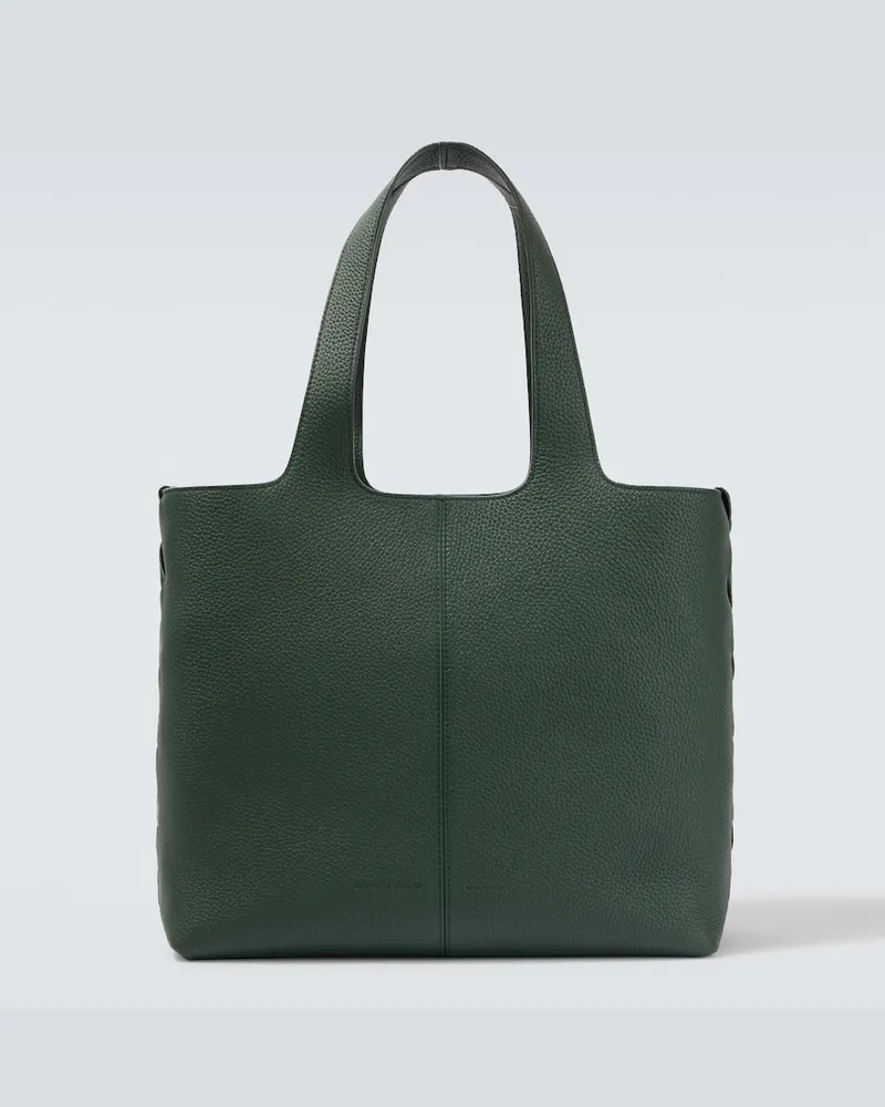 Bottega Veneta Tote Bag Diago Medium aus Leder Grün