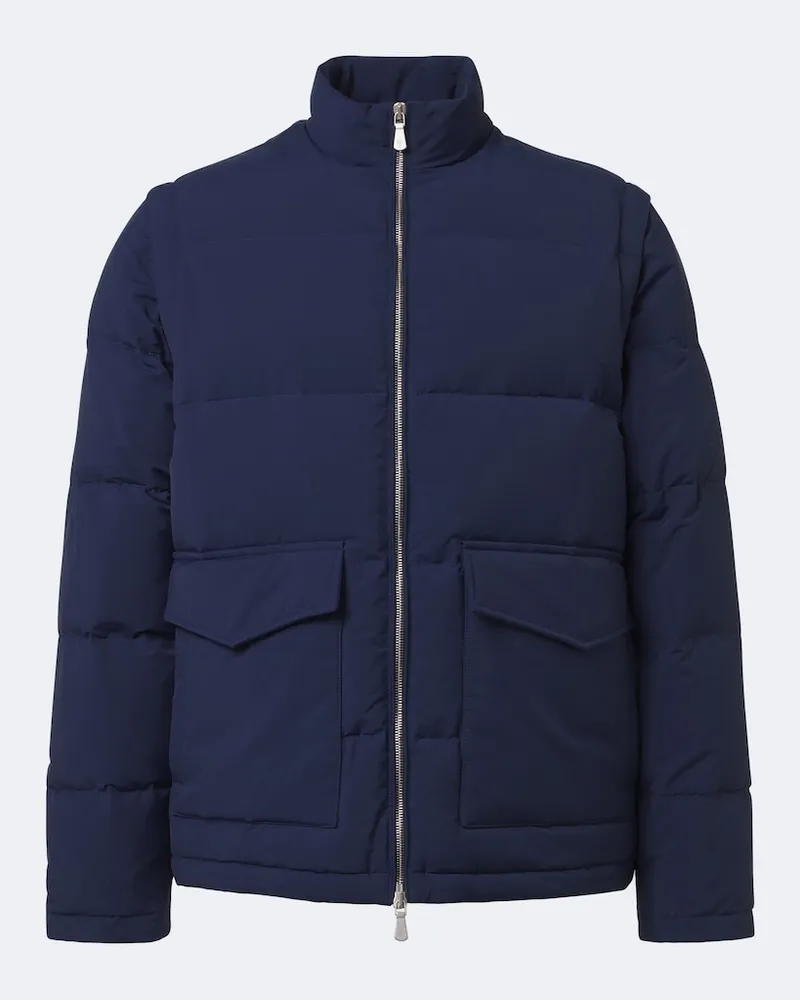 Eleventy Daunenjacke aus einem Wollgemisch Blau