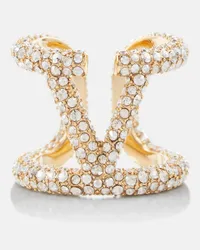 Valentino Garavani Ring VLogo Signature mit Kristallen Gold