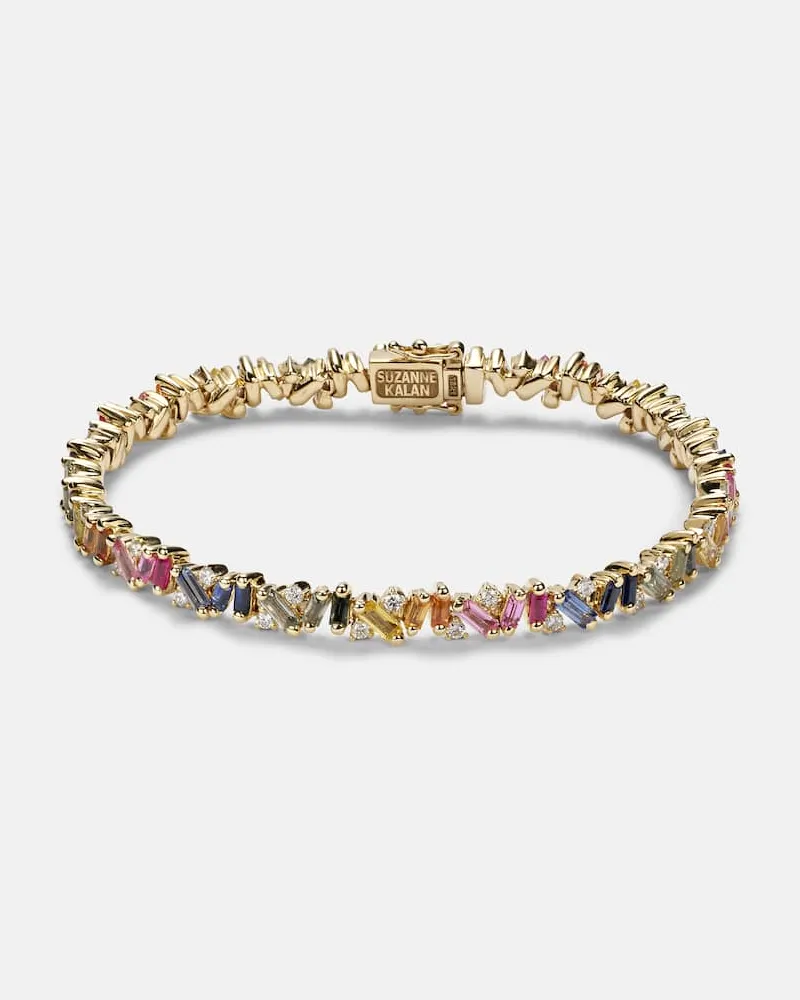 Suzanne Kalan Armband Fireworks aus 18kt Gelbgold mit Diamanten und Saphiren Gold