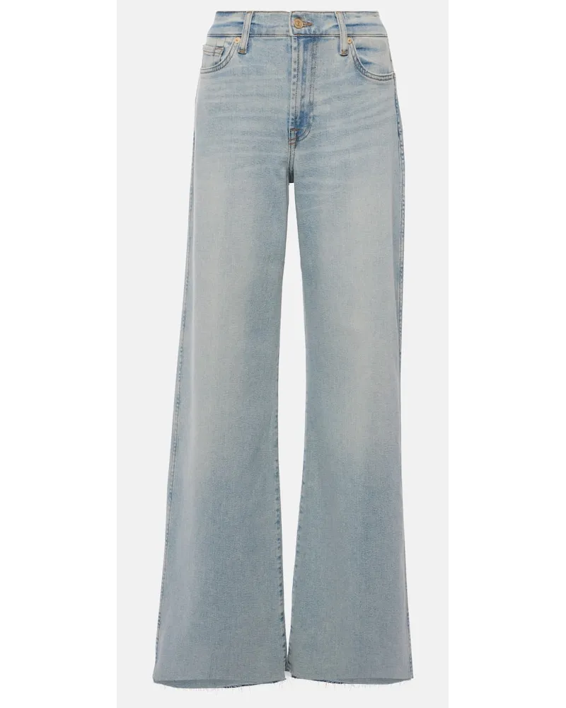 7 for all mankind High-Rise Wide-Leg Jeans Lotta Blau