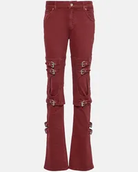 Blumarine Mid-Rise Boyfriend Jeans Rot