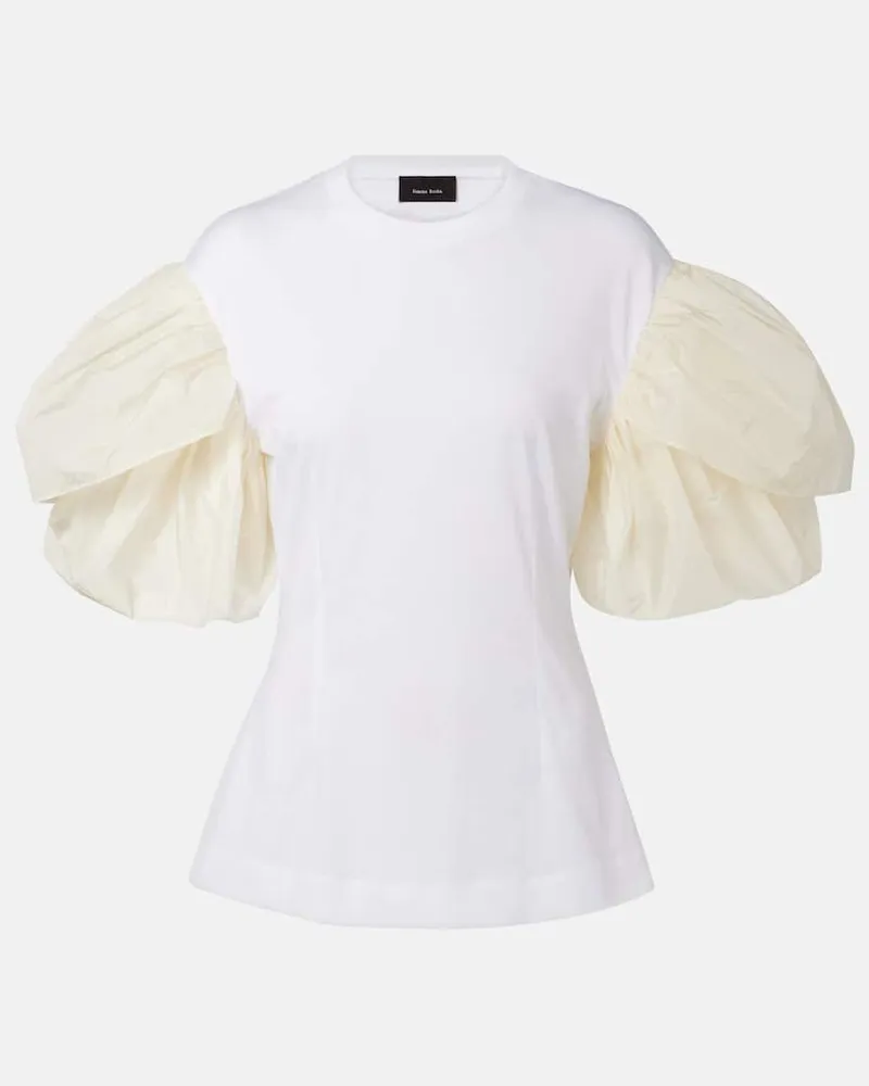 Simone Rocha T-Shirt aus Baumwoll-Jersey Weiß