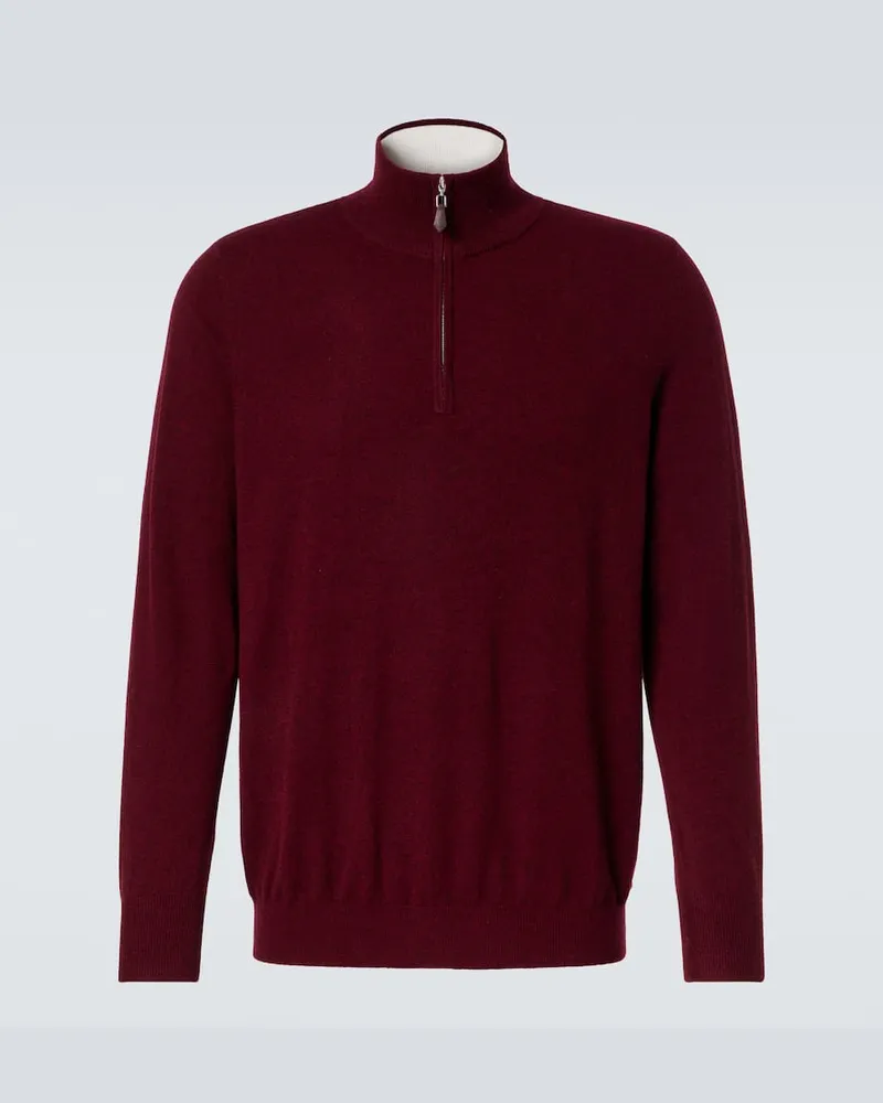 arch4 Pullover Mr Fenchurch aus Kaschmir Burgunderrot