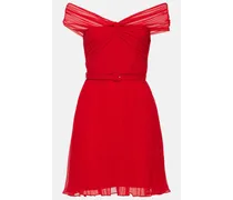 Off-Shoulder-Minikleid aus Chiffon
