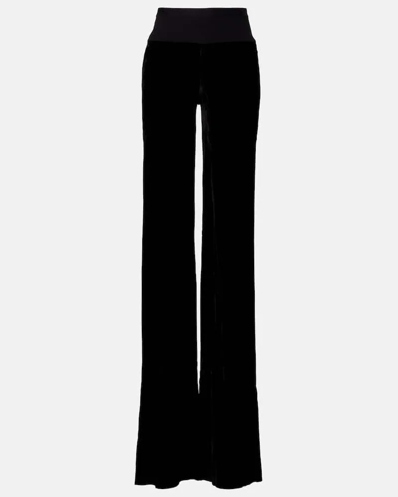 Rick Owens Weite Hose Bias aus Cady-Crêpe Schwarz
