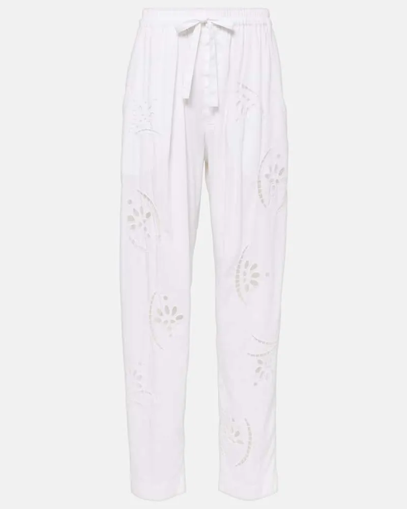 Isabel Marant Weite Hose Hectorina Weiß