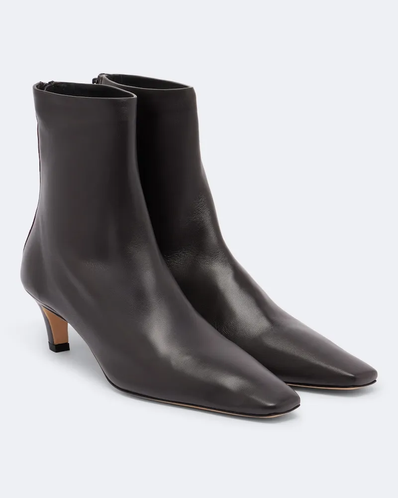 Totême Ankle Boots aus Leder Braun