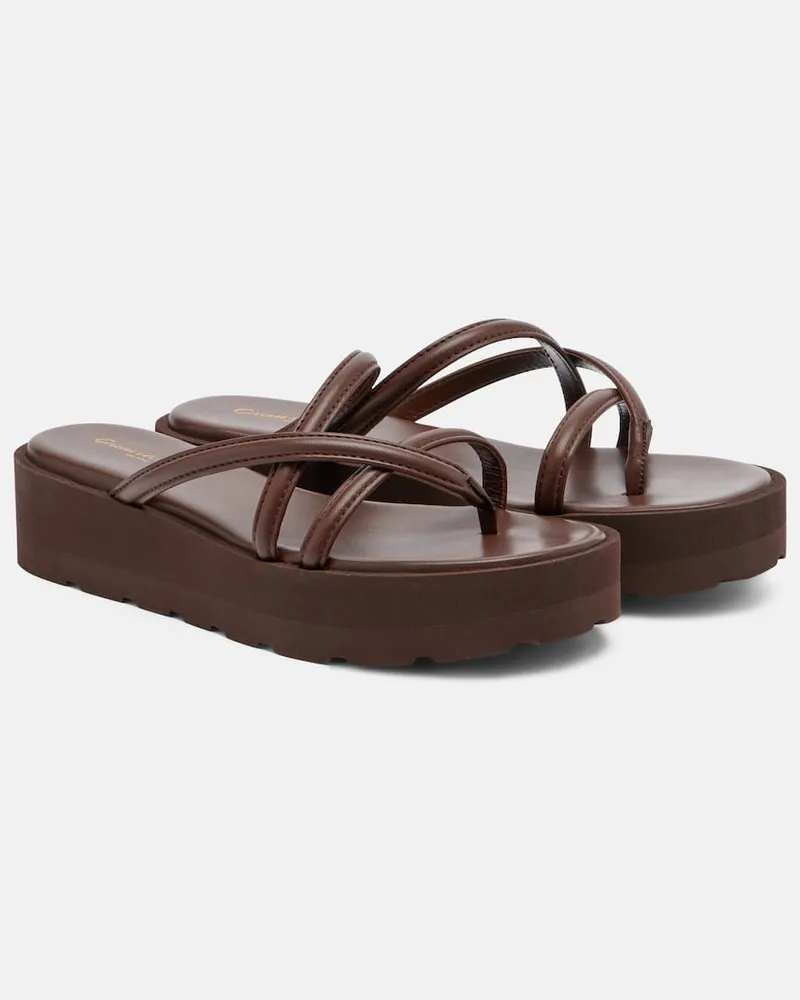 Gianvito Rossi Plateausandalen aus Leder Braun