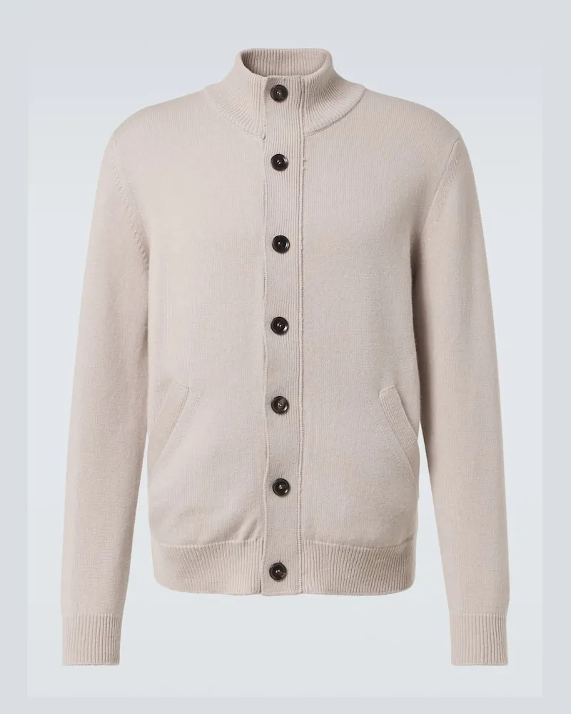 Brioni Cardigan aus Kaschmir Beige