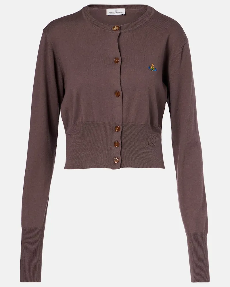 Vivienne Westwood Cardigan Orb aus Baumwolle und Kaschmir Braun