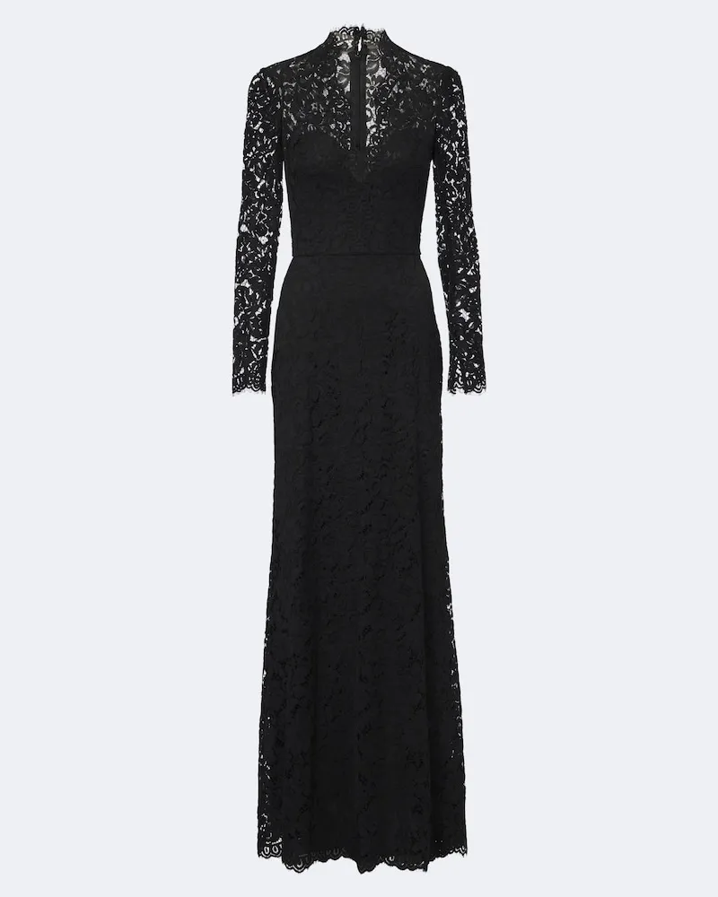 Monique Lhuillier Robe Bustier mit Spitze Schwarz