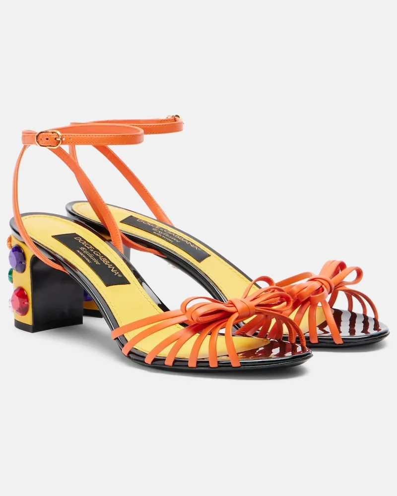 Dolce & Gabbana Verzierte Sandalen Keira aus Leder Multicolor