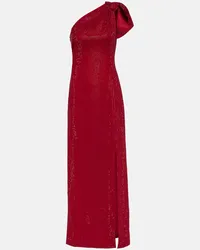 Roland Mouret One-Shoulder-Robe mit Kristallen Rot