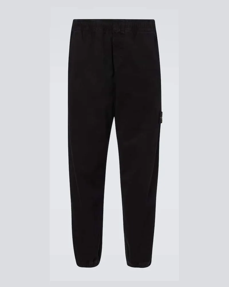 Stone Island Jogginghose Compass aus Baumwolle Schwarz