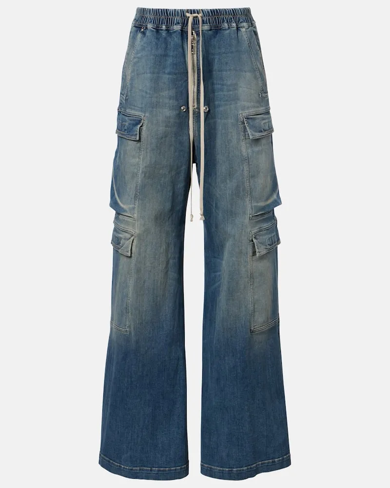 Rick Owens DRKSHDW Cargo-Jeans Jumbo Belas Blau