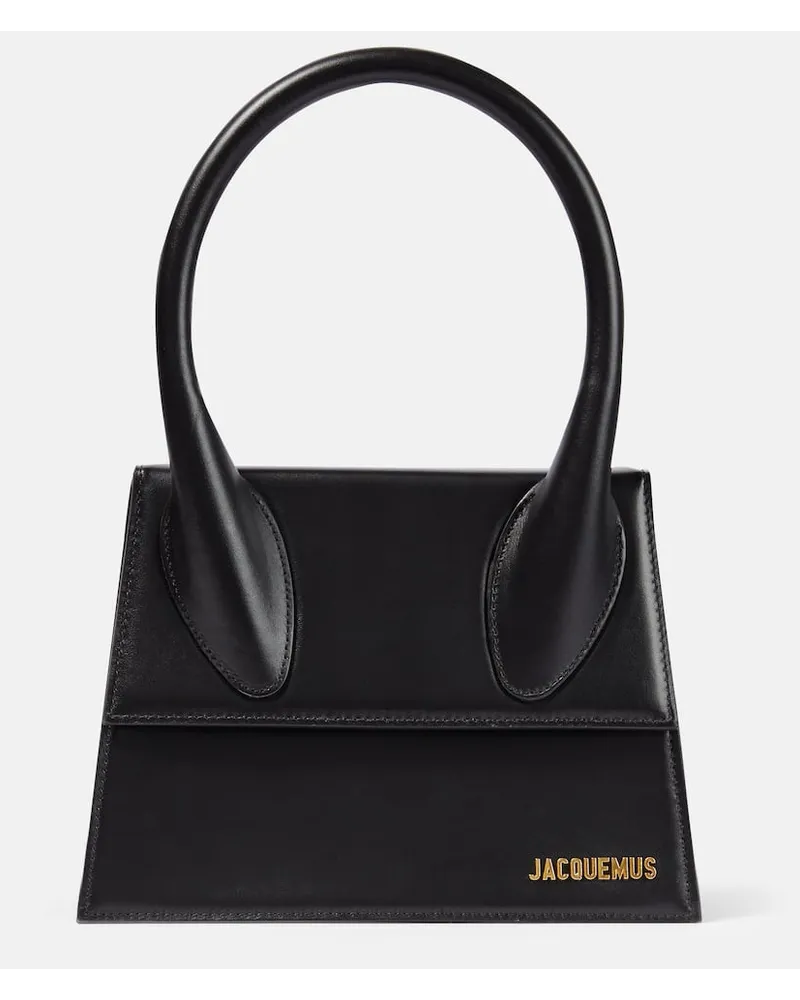 Jacquemus Tote Le Chiquito Grand aus Leder Schwarz