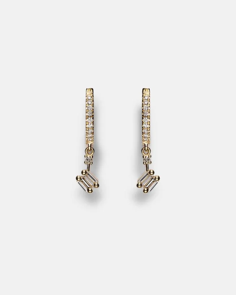 Suzanne Kalan Ohrringe aus 18kt Gelbgold mit Diamanten Gold