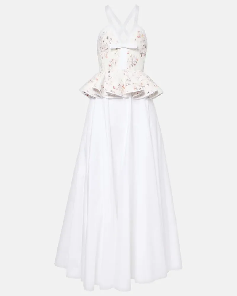 Giambattista Valli Robe mit Spitze Weiß