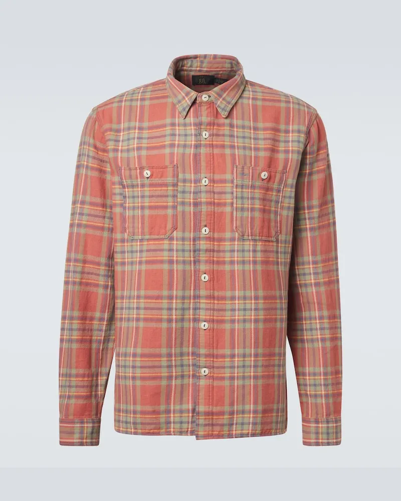 RRL Hemd Cameron aus Baumwoll-Twill Rot