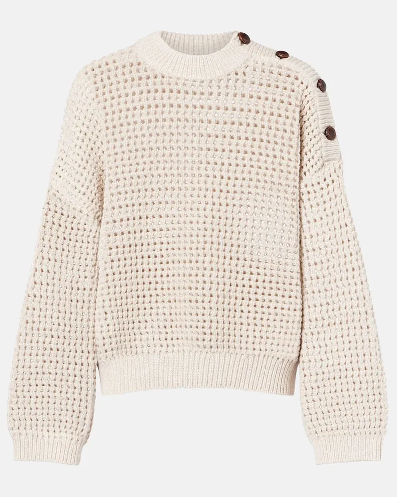 Brunello Cucinelli Pullover aus einem Baumwollgemisch Beige