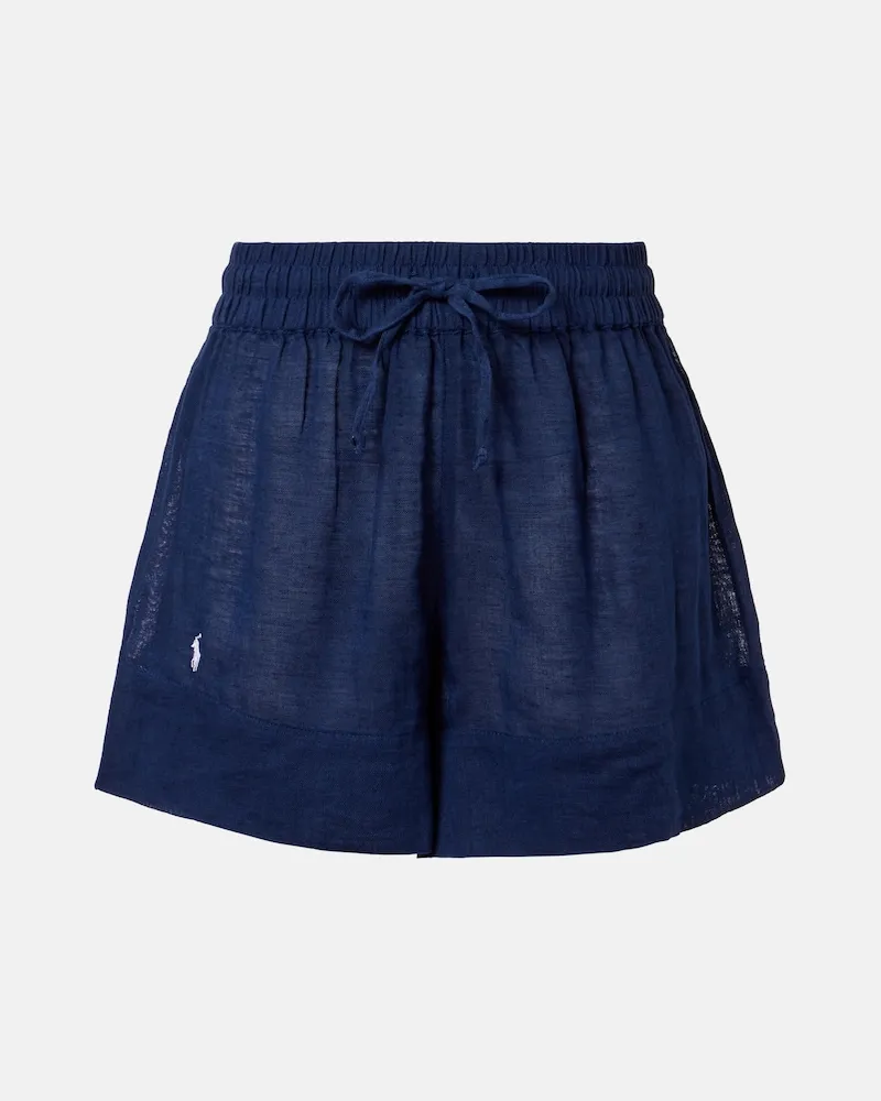 Ralph Lauren Shorts aus Baumwolle und Leinen Blau