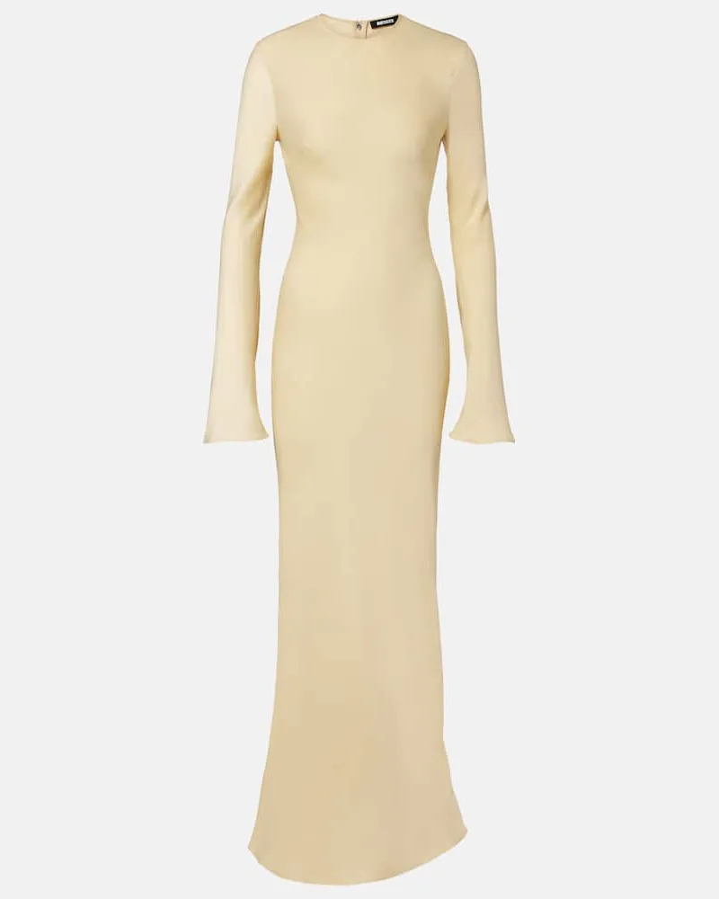 ROTATE Birger Christensen Maxikleid aus Satin Gelb