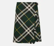 Rock Burberry Check aus Wolle