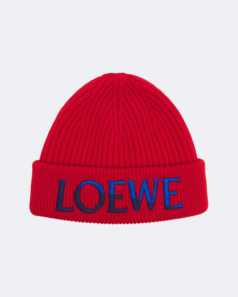 Loewe Mütze aus Wolle Rot