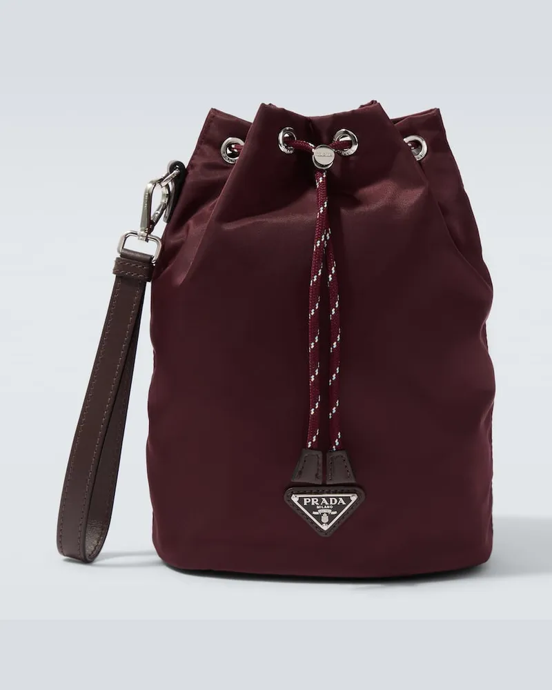 Prada Etui Prada Speedrock Re-Nylon Burgunderrot