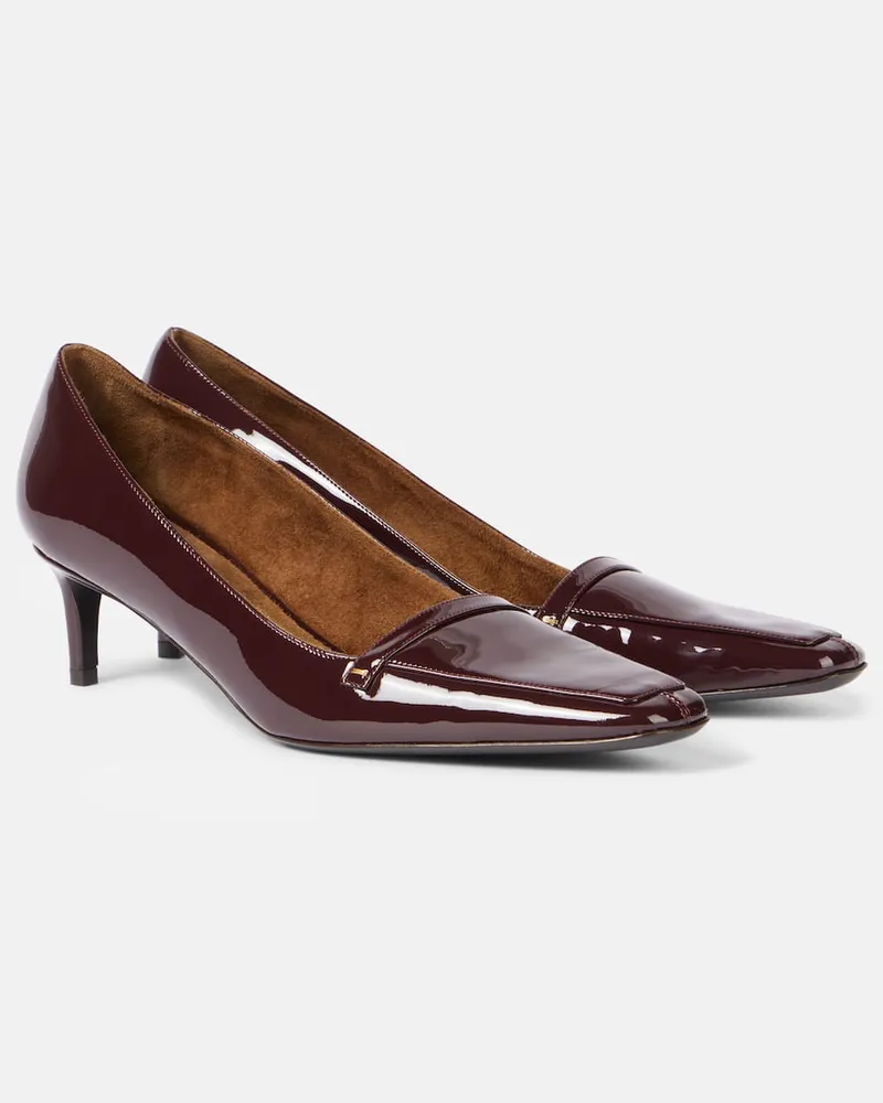 KHAITE Pumps Celia 50 aus Lackleder Burgund