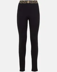 Versace Leggings Greca Border Schwarz