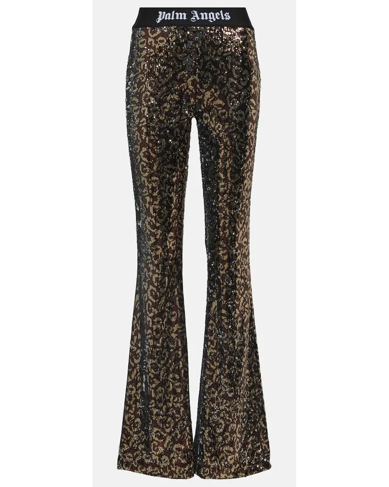 Palm Angels Schlaghose mit Pailletten Multicolor