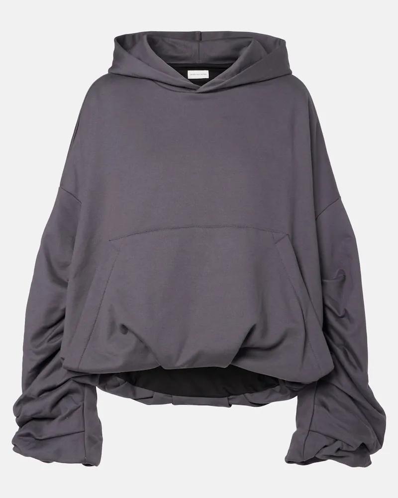 Dries van Noten Hoodie Hannett aus Baumwolle Grau