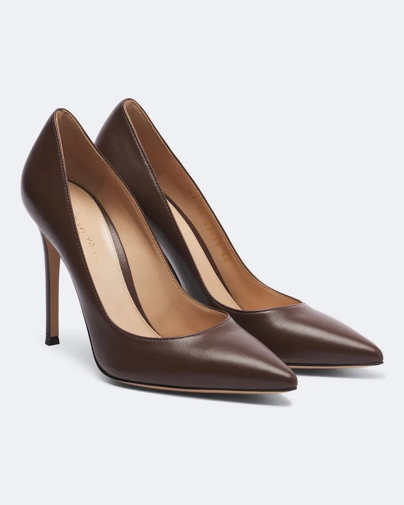Gianvito Rossi Pumps Gianvito 105 aus Leder Braun