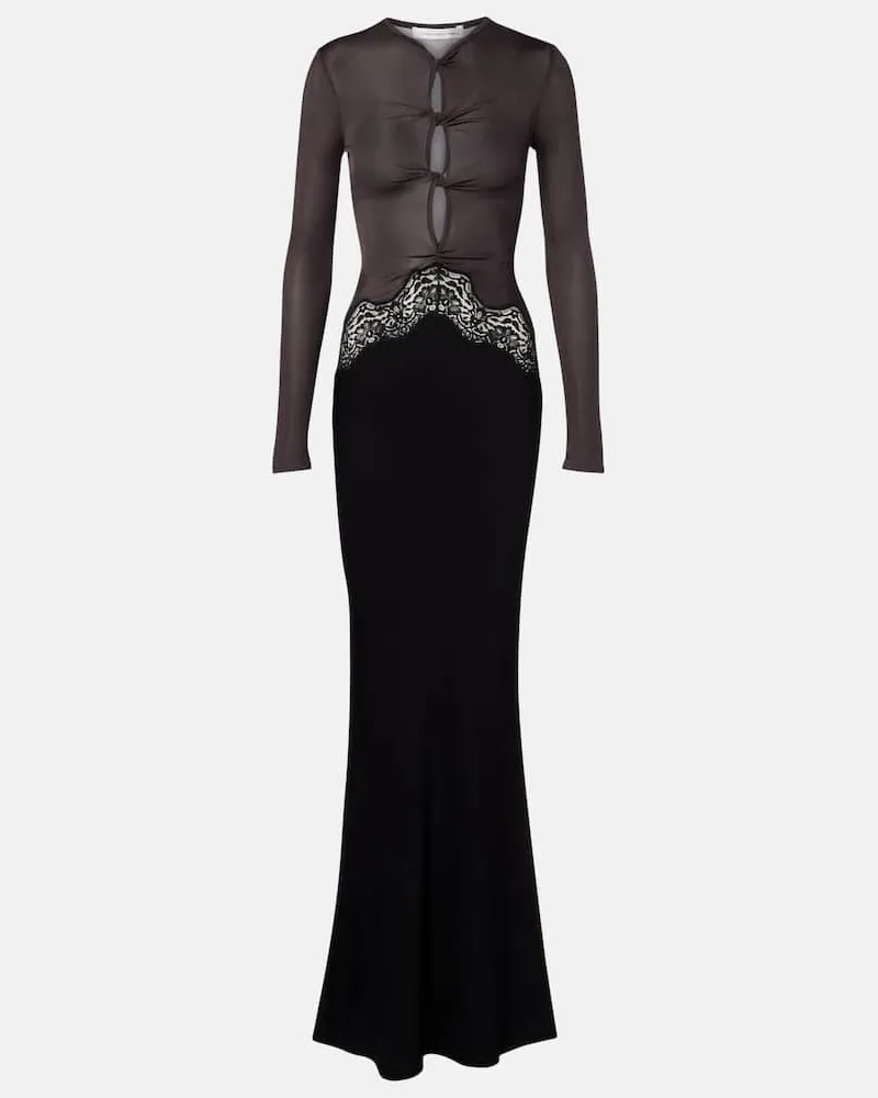 Christopher Esber Maxikleid mit Spitze Schwarz