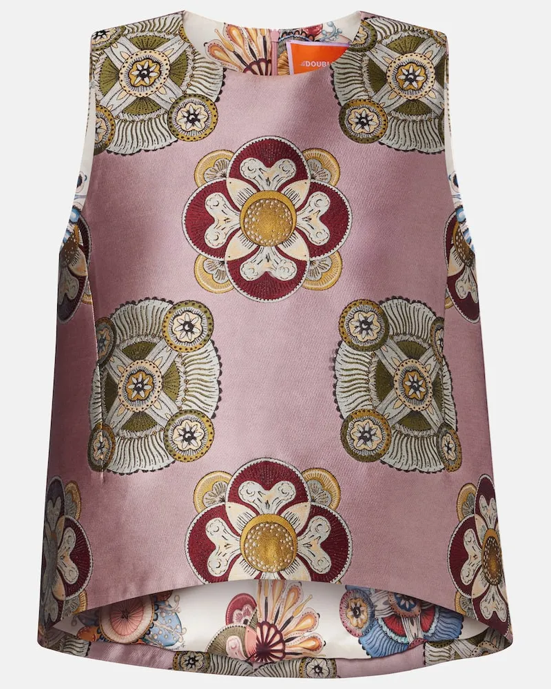 La DoubleJ Top La Scala aus Jacquard Violett