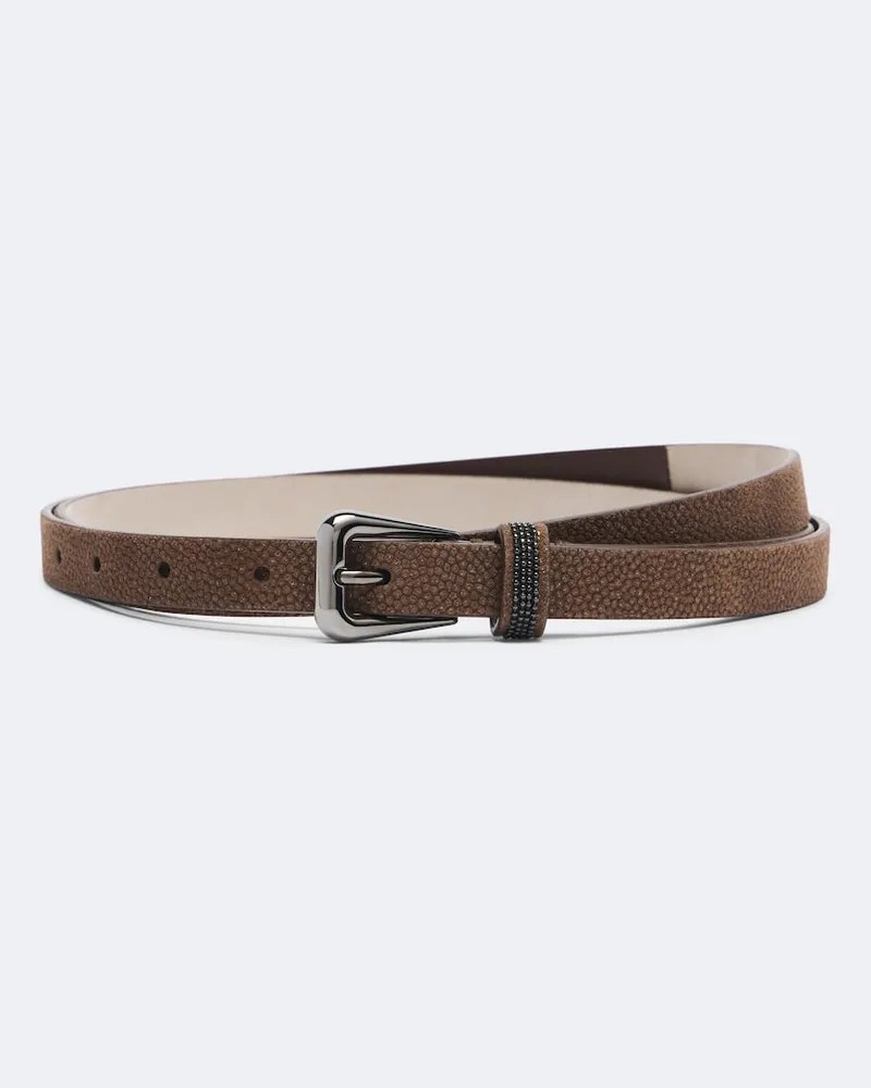 Brunello Cucinelli Gürtel Monili aus Leder Braun
