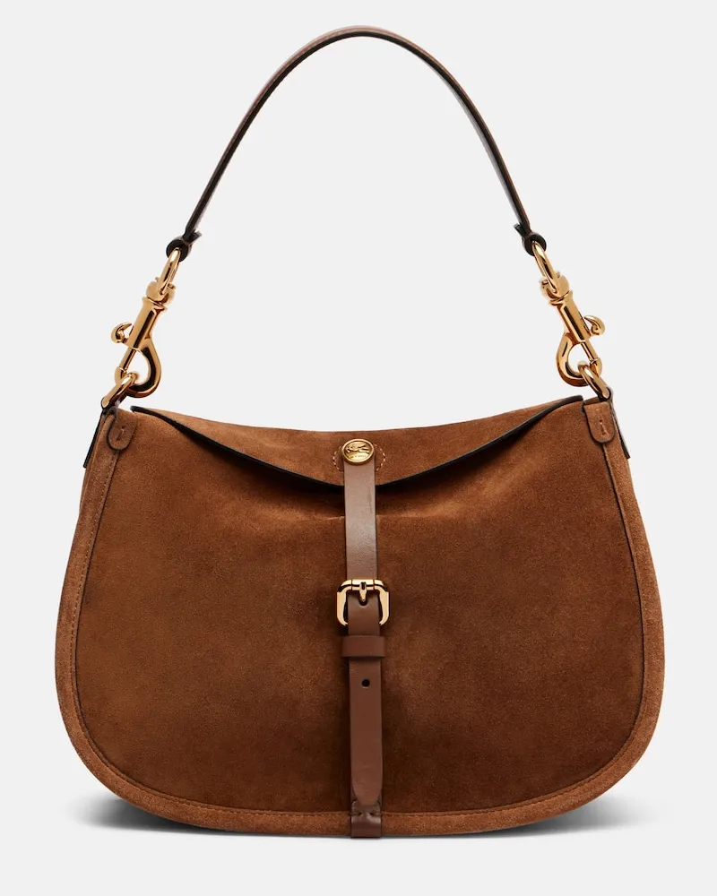 Etro Tote Bag aus Veloursleder Braun