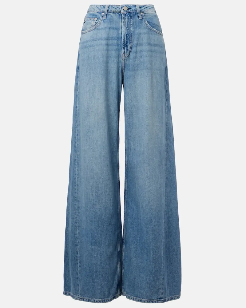 Adriano Goldschmied High-Rise Wide-Leg Jeans Helsinki Blau