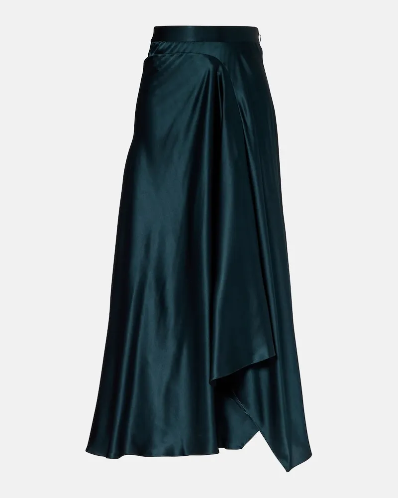 Roksanda Ilincic Maxirock Asha aus Seidensatin Blau